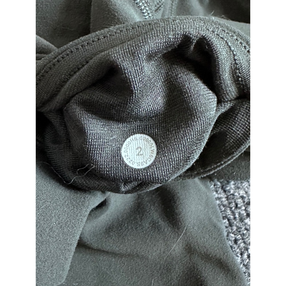 Lululemon Groove Super High-Rise Crop Flare Split Hem Pants Size 2 Black Olive